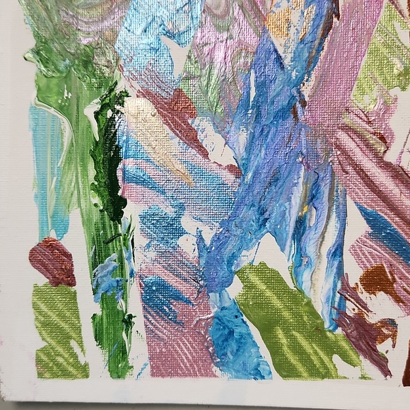 Original acrylic on canvas abstract painting 8x10 - Picture 3 of 5